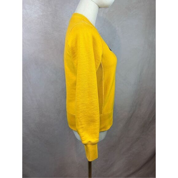 Vintage Style Champion Sweatshirt Womens XS Yellow Reverse Weave Warm Up Pullove - Picture 5 of 7